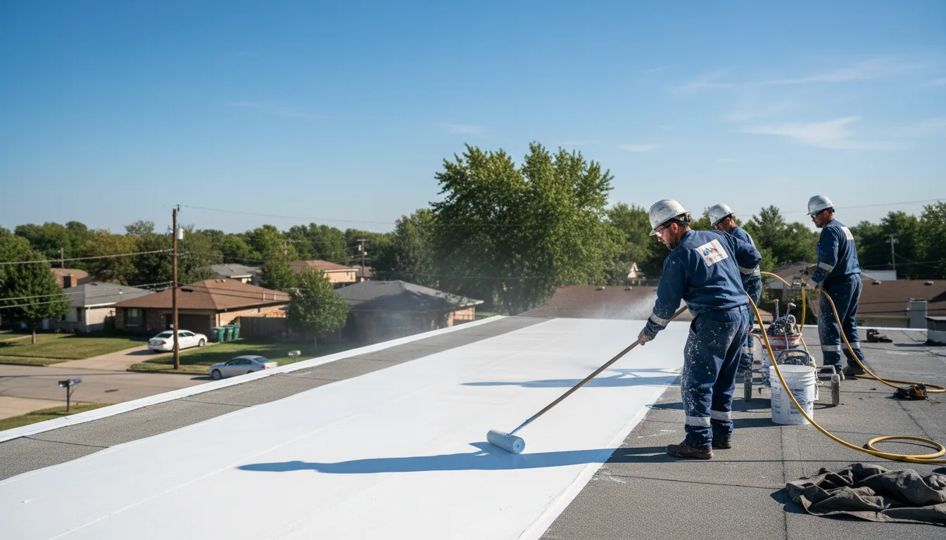 Commercial roof coating in Woodstock, VA near me
